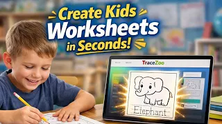 TraceZoo Demo Review Best Kids Worksheet Generator for Parents Teachers Create Worksheets