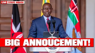 LIVE: President Ruto Big Announcement Now in State House!🔥