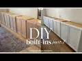 EASY DIY BUILT INS HOW TO INSTALL BUILT INS USING STOCK KITCHEN CABINETS