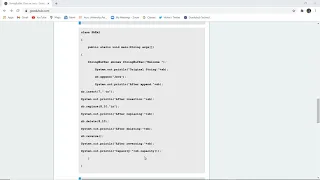 StringBuffer Class in Java Important methods of StringBuffer class