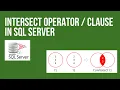 SQL Intersect Intersect operator in sql server INTERSECT Clause sql intersect example