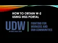 how to get w-2 using IHSS portal
