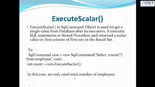 ExecuteScalar and ExecuteNonQuery Methods in ADO Net
