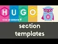 Section Templates Hugo - Static Site Generator Tutorial 15