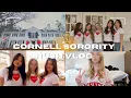 sorority recruitment at cornell university preference round and bid day vlog