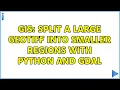 GIS Split a large GeoTIFF into smaller regions with Python and GDAL 2 Solutions
