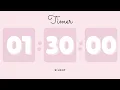 Lagu 🌸 1 Hour 30 Minutes Silent Timer with Cute Ending Alarm | Pastel Pink Timer
