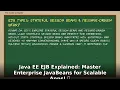 Master Java EE EJB Enterprise JavaBeans for Scalable Apps Advanced Java Tutorial