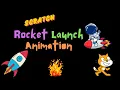 Rocket Launch Animation in scratch landing on the moon tutorial