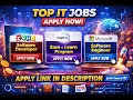 Microsoft Software Engineer Jobs Zoho Software Developer Wipro WILP 2026 Freshers Apply Now