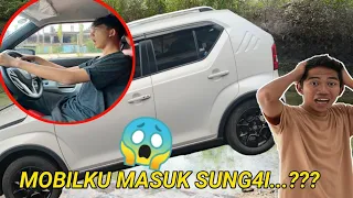 Download SAPUTRA NEKAT NYETIR MOBIL MALAH MASUK SUNGAI! | Mikael Family MP3