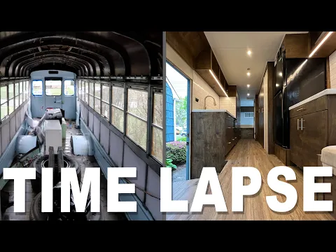 Download MP3 Turning A School Bus Into An AMAZING Tiny Home | Time Lapse From Start To Finish