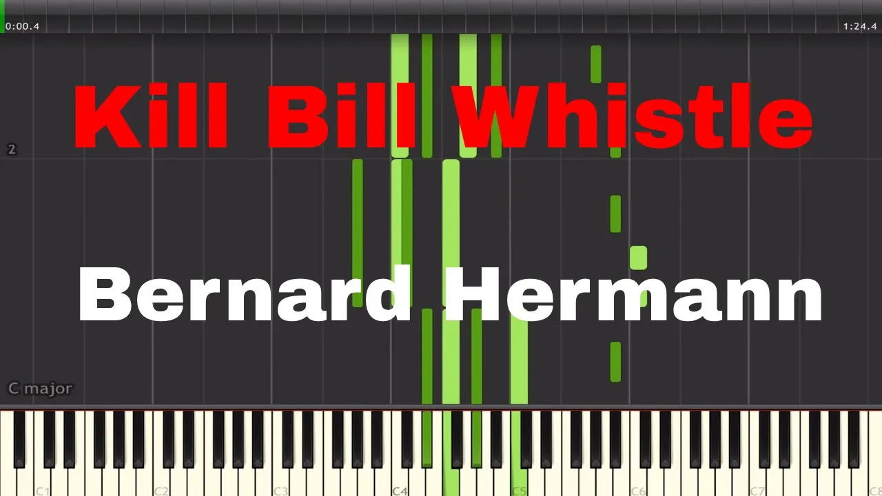 Kill Bill Whistle Theme (Twisted Nerve) by Bernard Hermann - Piano Tutorial