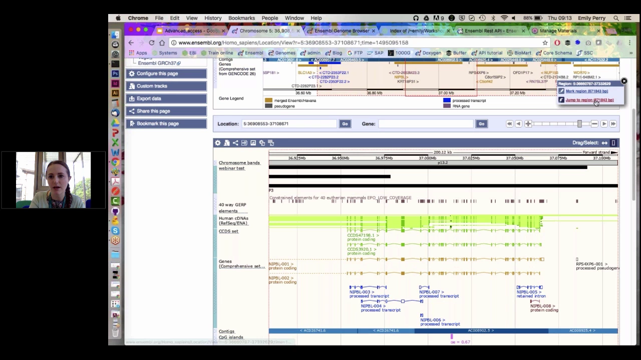 Ensembl online training 7 – 2017