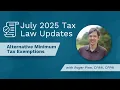 Alternative Minimum Tax Exemptions