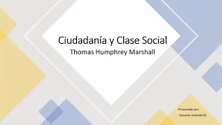 Ciudad y Clase Social - Thomas Humphrey Marshall