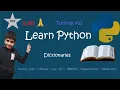 Learn Python Tutorial 12 Dictionaries