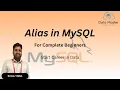 23 Alias in MySQL Introduction to MySQL