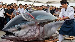 World’s Sharpest Knife vs. 600LB Giant Bluefin Tuna (Insane Sashimi Breakdown)