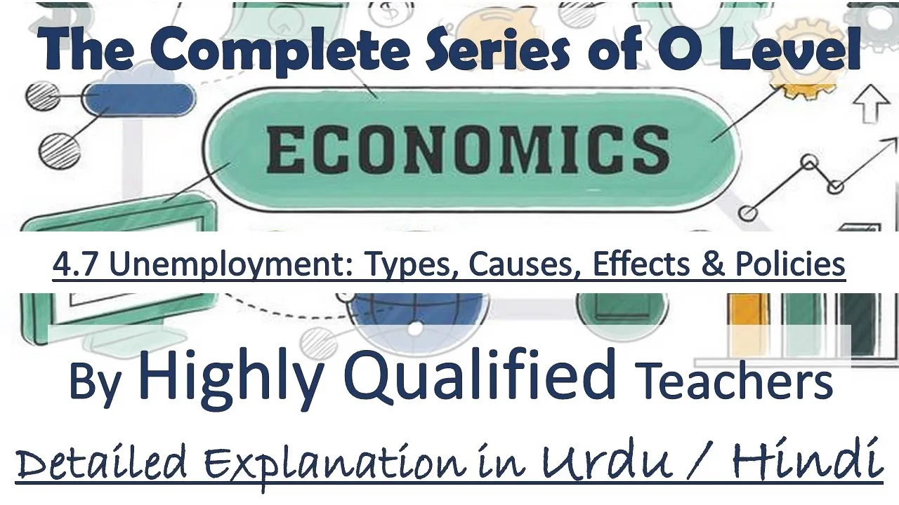 O Levels Economics. Complete Course. 4.7 Unemployment: Types, Causes, Effects & Policies
