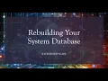 SQL Server How to Rebuild System Database Master Databases in SQL Server