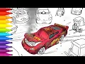 Draw CARS 3 LIGHTNING McQUEEN s Crash Behind The Scene Drawing and Coloring Pages Tim Tim TV