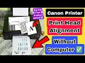 How to do Canon Printer Print Head Alignment without PC Canon printer zig zag printing problem fix