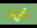 Ubuntu Explanation of exporting a path variable