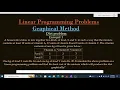 LPP 3 Linear Programming Problems DIET Problem Graphical Method Example 2