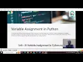 Variable Assignment in Python Problem Solving using Python SNS Institutions