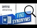 How to Find Synonyms in Word How to Find Similar Meaning Words Thesaurus in Word
