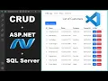 CRUD Operations Using ASP NET SQL Server VS Code NET8 Create Read Update Delete ADO NET