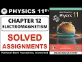 Numerical Assignments Chapter 12 Electromagnetism Physics 11th National Book Foundation 2025