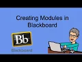 Adding content modules in Blackboard