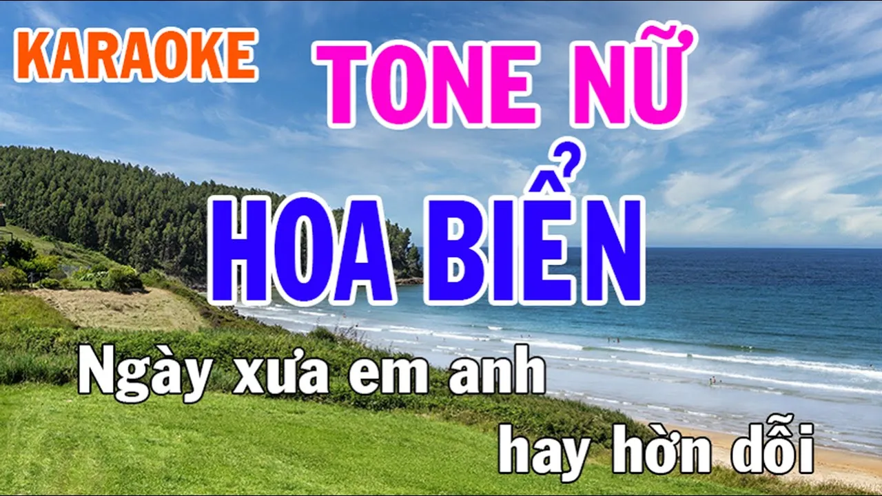 Hoa Biển Karaoke Tone Nữ Nhạc Sống - Phối Mới Dễ Hát - Nhật Nguyễn