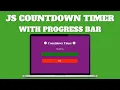 Countdown Timer With Progress Bar HTML CSS Javascript Tutorial HTML CSS Javascript Mini Project