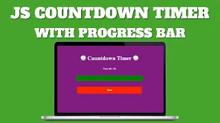 Countdown Timer With Progress Bar HTML CSS Javascript Tutorial HTML CSS Javascript Mini Project