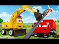 Download Lagu Crashed Dump Truck - Excavator, Bulldozer, Police Cars Rescue Dump Truck | Toy City Construction