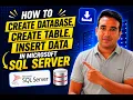 SQL For Beginners Lesson 01 How To Create Database Create Table Insert Data in MS SQL Server