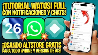 WhatsApp Watusi iOS 26 FREE ON ALL iPHONES WITH ALTSTORE TUTORIAL WITH NOTIFICATIONS AND CHATS