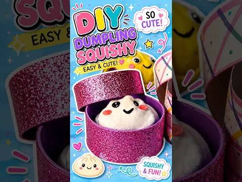 DIY Dumpling Squishy Easy & Satisfying Paper Craft #Shorts