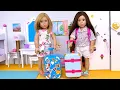 Lagu Doll Sisters Packing Travels Bags for Summer Vacation - Play Toys Compilation