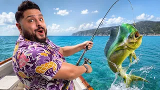 Pescando y comiendo el famoso Pez Dorado