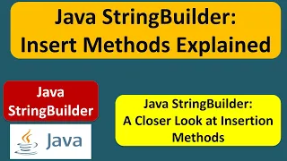 Java StringBuilder Insert Methods Explained Java Tutorial