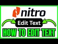 How To EDIT TEXT In Nitro PDF QUICK EASY 2026