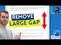 MS Word Large gap at bottom of page 5 SOLUTIONS to remove