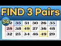 Download Lagu Find 3 Pairs (L54), of the same number, only 5% can find all, dementia test, prevent dementia