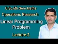 L-2 Linear Programming Problem operations Research B Sc 6th Sem Maths Jitendra sir B Sc 3rd year