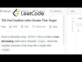 find smallest letter greater than target leetcode 744 leetcode 744 java solution CoderNight