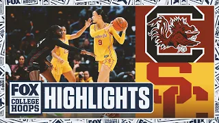 No 2 South Carolina Gamecocks Vs No 8 USC Trojans Highlights FOX College Hoops 